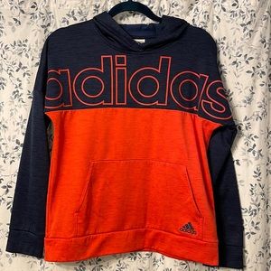 Adidas Boys Colorblock Fleece Hoodie Size L 14-16